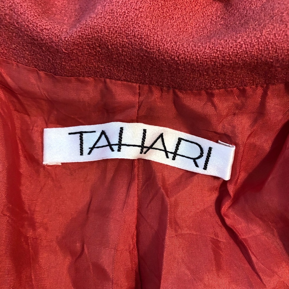 Tahari Button Front Collared Wool Jacket Pockets 8 - image 3